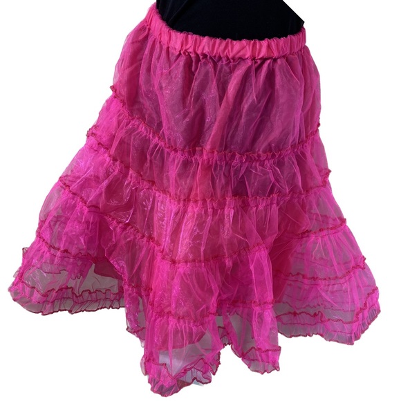 Hot Pink Knee Length Crinoline Petticoat Underskirt for Women• Size OS - Picture 3 of 6